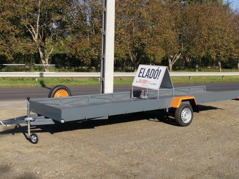 Új hosszanyag szállító utánfutó! 130x600 cm! Készletről,  azonnal