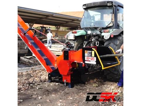 Traktoros aprítógép PTO Remet RP-120 modell + 2,3 m szállítószalag