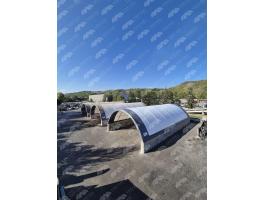 12 x 24 x 4,5 nyitott oldalú sátor – prémium acélszerkezetes kivitel