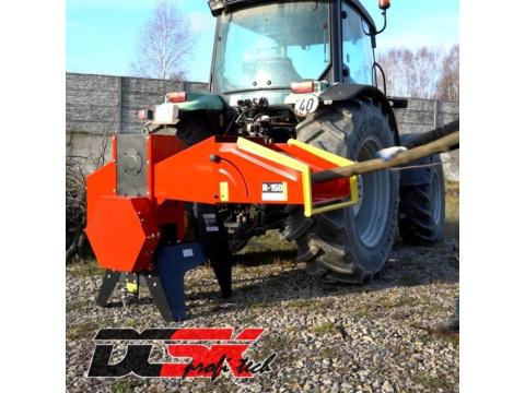 Traktoros aprítógép REMET R-150 – erdészeti ágaprító, 14 cm ágátmérőig