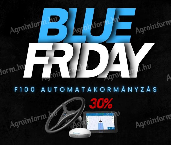 Sveaverken F100 BlueFriday akció – automata kormányzás, robotkormány, RTK – John Deere, New Holland, Massey Ferguson, Fendt, Claas, Zetor, Deutz Fahr
