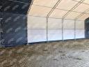 10 x 18,3 x 3,5 (6,1) m ipari raktársátor – 183 m², horganyzott acélvázas kivitel, tűzálló, vízálló PVC ponyva