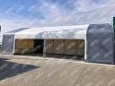 10 x 18,3 x 3,5 (6,1) m ipari raktársátor – 183 m², horganyzott acélvázas kivitel, tűzálló, vízálló PVC ponyva