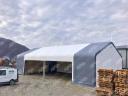 10 x 18,3 x 3,5 (6,1) m ipari raktársátor – 183 m², horganyzott acélvázas kivitel, tűzálló, vízálló PVC ponyva