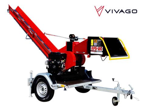 Ágdaraboló - benzinmotor - REMET RPS-120 (PRO) 360 - vontatható + szállítószalag 3m