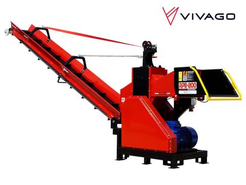 Ágdaraboló – elektromos – REMET RPE-200 (PRO) + szállítószalag 4m