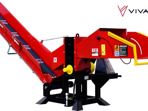 Ágdaraboló - traktor PTO - REMET R-120 + szállítószalag 2.3m