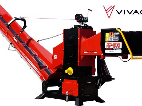 Ágdaraboló - traktor PTO - REMET RP-200 (PRO) + szállítószalag 3m