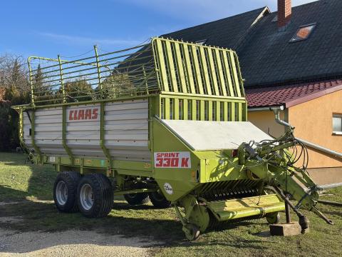CLAAS Sprint 330 K tandem hamster rendfelszedő kocsi