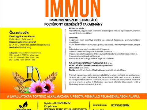 Herbamix Immun 5 literes oldat: gyors átállás passzív immunitásról aktív immunitásra, immunstimulálás vakcinázás előtt, a kiesések harmadára csökkentése Herbamix Immun 5 literes oldat: gyors átállás passzív immunitásról aktív immunitásra, immunstimulálás vakcinázás előtt, a kiesések harmadára csökkentése