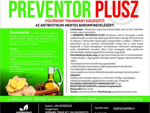 Herbamix Preventor Plusz 5 literes oldat napos baromfik első három élethetének időszakára, leválasztott malacok és nyulak bélbolyhainak védelmére Herbamix Preventor Plusz 5 literes oldat napos baromfik első három élethetének időszakára, leválasztott malacok és nyulak bélbolyhainak védelmére