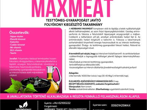 Herbamix Maxmeat 5 literes oldat a bélbolyhok védelmére, a hasmenések kivédésére, a testtömeg-gyarapodás fokozására az intenzív hízlalás és a tömés időszakában Herbamix Maxmeat 5 literes oldat a bélbolyhok védelmére, a hasmenések kivédésére, a testtömeg-gyarapodás fokozására az intenzív hízlalás és a tömés időszakában