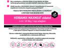Herbamix Maxmeat 5 literes oldat a bélbolyhok védelmére,  a hasmenések kivédésére,  a testtömeg-gyarapodás fokozására az intenzív hízlalás és a tömés időszakában