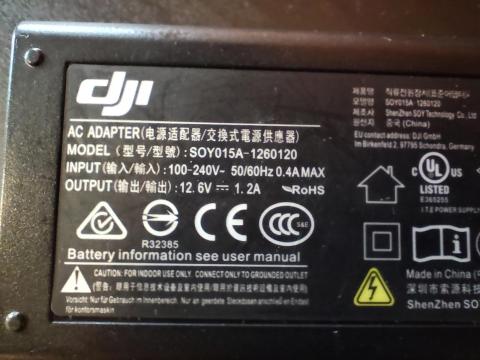 DJI AC ADAPTER SOY015A-1260120 2db