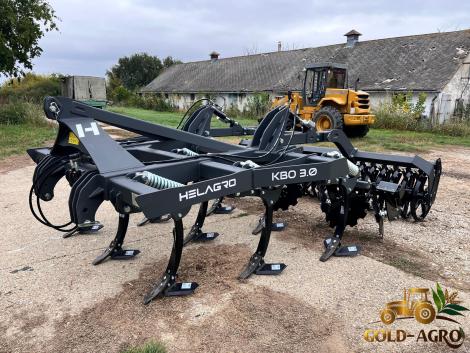 Új Helagro KBO 3 m függesztett gruber, 180x100 mm váz – erősített kapákkal