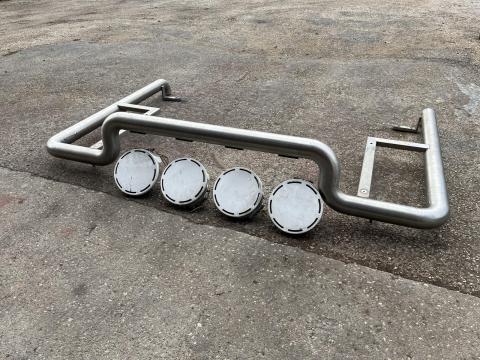 Professzionális saválló (inox) kamion lámpasor / tetőkeret – 4 reflektorral