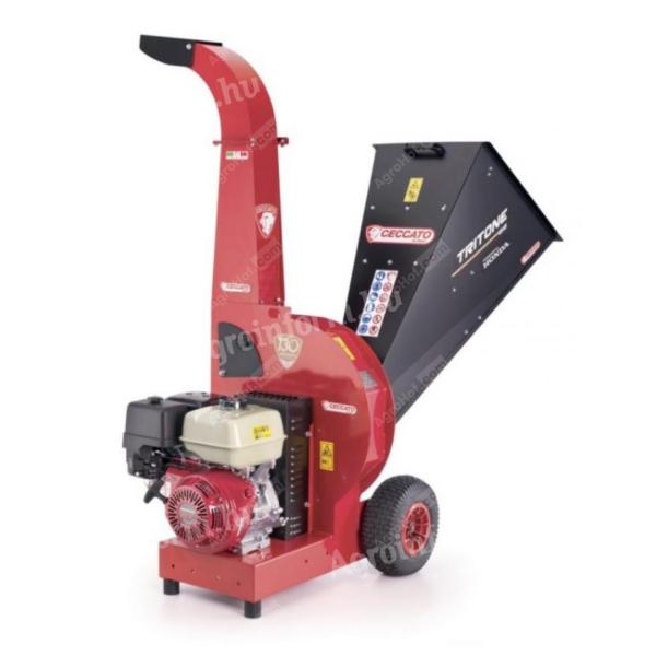 Benzinmotoros gallyaprító, faaprító, ágaprító, ágdaráló (max. 8 cm) / TRIHBIG