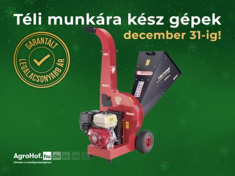 Garantált Legalacsonyabb ÁR! Benzinmotoros gallyaprító, faaprító, ágaprító, ágdaráló (max. 8 cm) / TRIHBIG