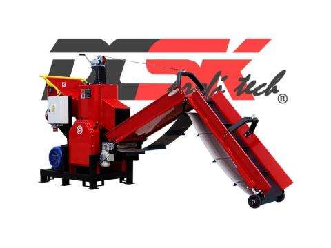 REMET elektromos aprítógép – RPE-200 (22 kW) + 3 m szállítószalag REMET elektromos aprítógép – RPE-200 (22 kW) + 3 m szállítószalag