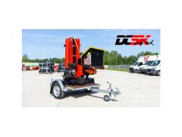 REMET RPS-120 motoros aprító (27 LE) + 3 m szállítószalag + 360° forgózsámoly + emelvény