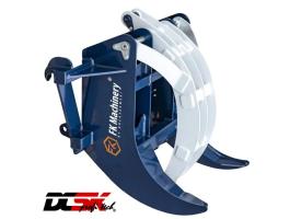 FK Machinery egykarú erdészeti rönkfogó markoló