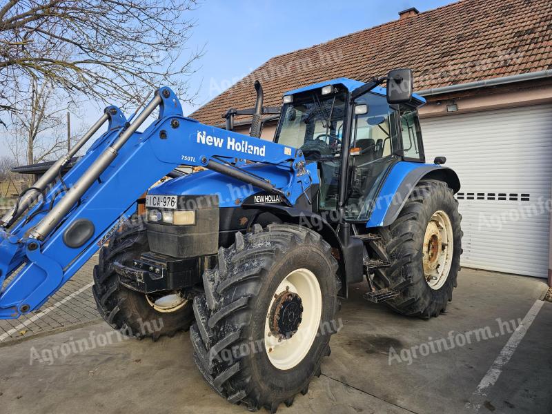 New Holland TM 165 traktor homlokrakodóval eladó