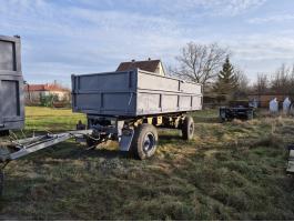 MBP billenős pótkocsi eladó, első 2 gumi új, második pótkocsi csatlakozás kiépítve, műszaki érvényesség: 2028.04.10.