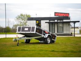 Új 2.5m-es - billenős - fa oldalfalas utánfutó (750kg) akciósan csak 490.000 Ft