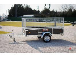 Új 2.5m-es - billenős - rácsos - fa oldalfalas utánfutó (750kg) rendszámmal akciósan 779.000 Ft