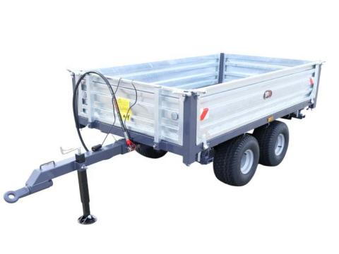 Új 2,5 tonnás,  kéttengelyes,  három irányba billenthető tandem pótkocsi