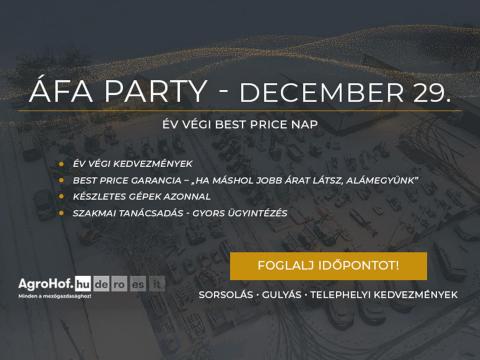 Év végi Legjobb Ár - ÁFA PARTY az Agrohofnál