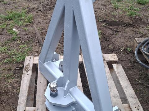 Hárompont felfüggesztésű vonóháromszög S355 acélból, tandem, normál pótkocsihoz és utánfutóhoz