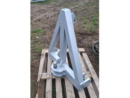 Hárompont felfüggesztésű vonóháromszög S355 acélból, tandem, normál pótkocsihoz és utánfutóhoz