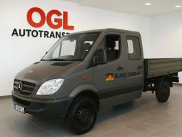 Mezőgazdasági, méhész, erdész, vadászautó – Német katonai Bundeswehr Mercedes Sprinter 4x4, fix platós, honvédségi