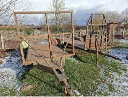 Egytengelyes konténerszállító pótkocsik IFA alvázra építve