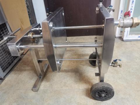 30 x 30-as, 22 lapos, rozsdamentes borászati lapszűrő