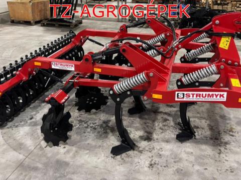 STRUMYK AGILE függesztett grúber, rugós védelemmel, hidraulikus mélységállítással, tárcsasorral, ékgyűrűs hengerrel, több méretben, kedvező áron
