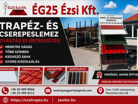 Tetőt épít? Felújít? Kerítést készít? Az ÉG25 Ézsi Kft.-nél jó helyen jár