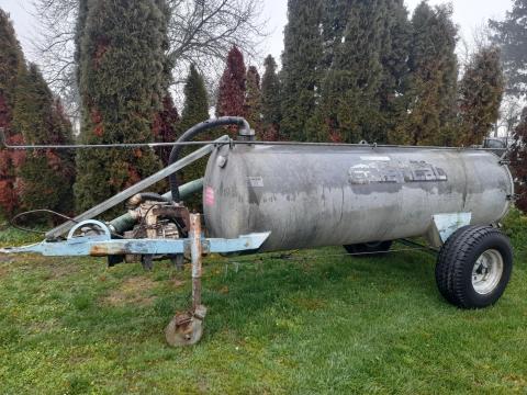 Szippantós kocsi tartály, 2600 literes, horganyzott