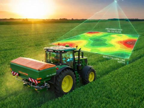 Differenciált nitrogénkijuttatási terv és precíziós szórás