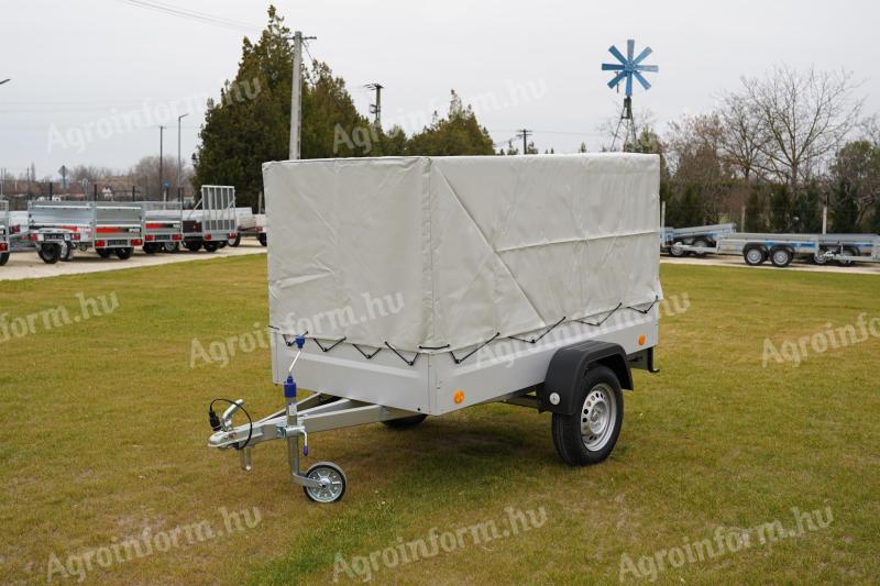 Új SEBAL 2010 utánfutó, 4 év műszakival, forgalomba helyezve, rendszámmal, névre írva, 134 cm rakodómagasságú ponyvával (oldalfal + ponyva): 613 900 Ft helyett bruttó 559 000 Ft