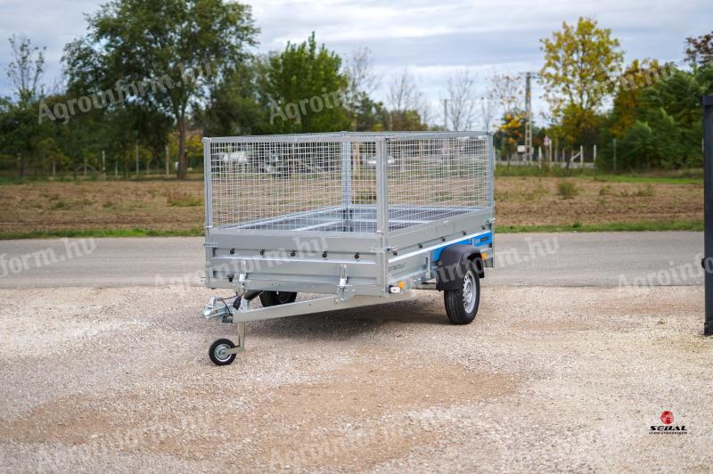 Új SEBAL TRACTUS 263 (263 x 150 cm) utánfutó 4 év műszakival, forgalomba helyezve, rendszámmal, névre írva, rácsos magasítóval, 862.900 Ft helyett bruttó 777.000 Ft