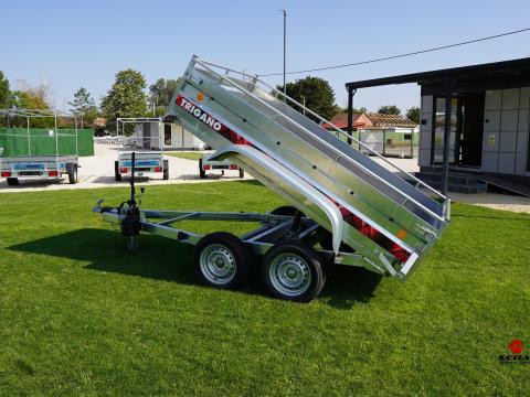 Új fékes SEBAL (1500 kg) billenő platós, kézipumpás utánfutó bruttó 1.469.000 Ft