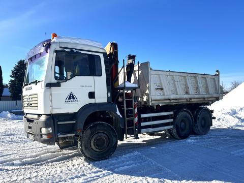 Eladó MAN TGA 33.410 típusú darus billenőplatós tehergépkocsi