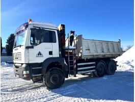 Eladó MAN TGA 33.410 típusú darus billenőplatós tehergépkocsi