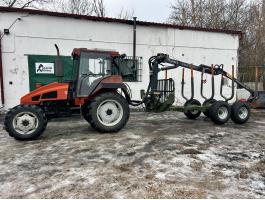 Farma T6 pótkocsi C4.6 daruval – erdészeti pótkocsi