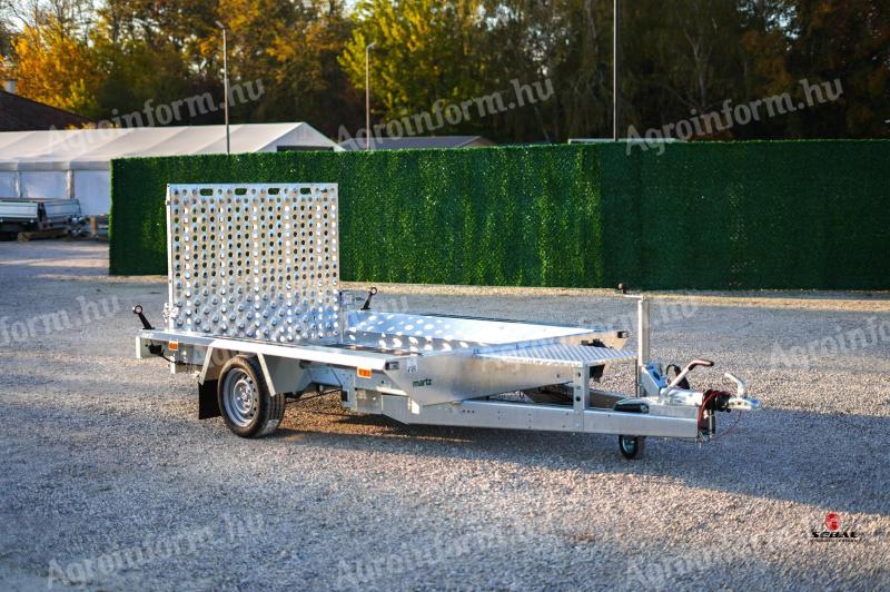 Új SEBAL - Bau 260 - egytengelyes (1800 kg, 255 x 150 x 30 cm platóval) gépszállító utánfutó akciós áron