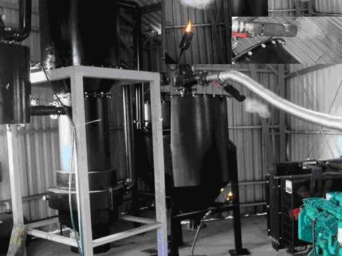 Biogáz eleven iszap és hígtrágya mixhez lignitből biochar készítése