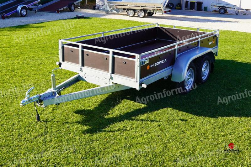 Új SEBAL - FF-300 fa oldalfalas utánfutó korláttal akciósan, csak bruttó 759.000 Ft