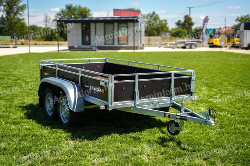 Új SEBAL - FF-250 fa oldalfalas utánfutó extra hegesztett korláttal – most 589.000 Ft helyett bruttó 559.000 Ft